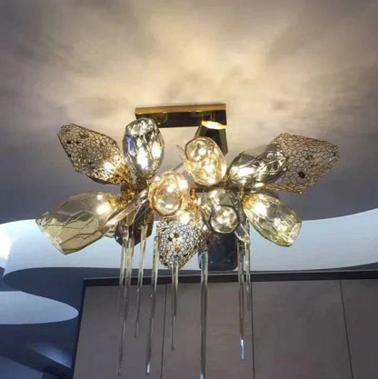 Modern Wine Glass Shape Chandelier Italian Light Luxury Light Fixture for Dining Room/Living Room - Zelno Lighting