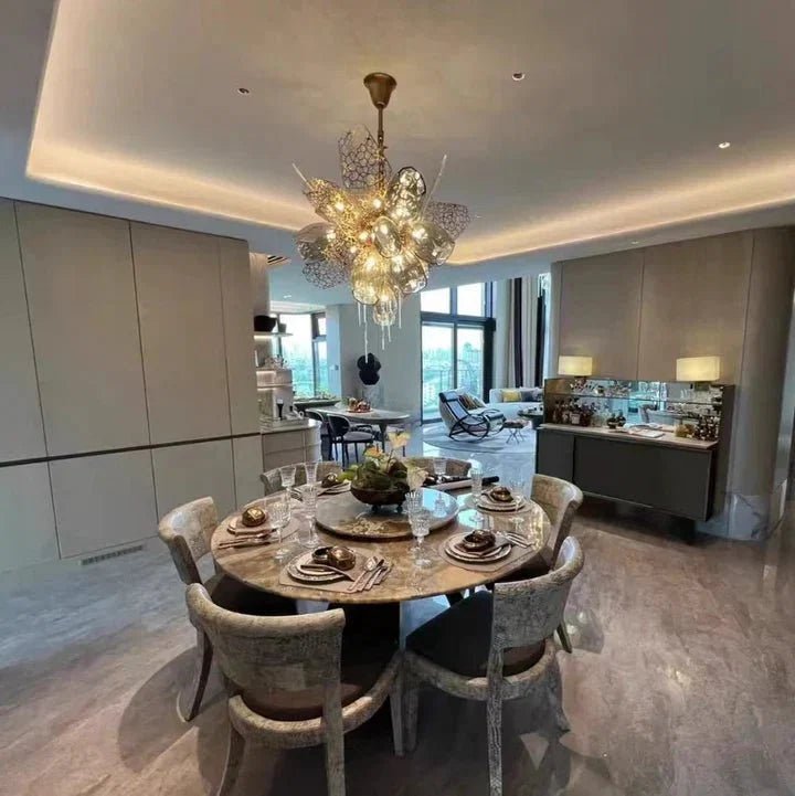 Modern Wine Glass Shape Chandelier Italian Light Luxury Light Fixture for Dining Room/Living Room - Zelno Lighting