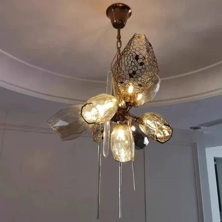 Modern Wine Glass Shape Chandelier Italian Light Luxury Light Fixture for Dining Room/Living Room - Zelno Lighting