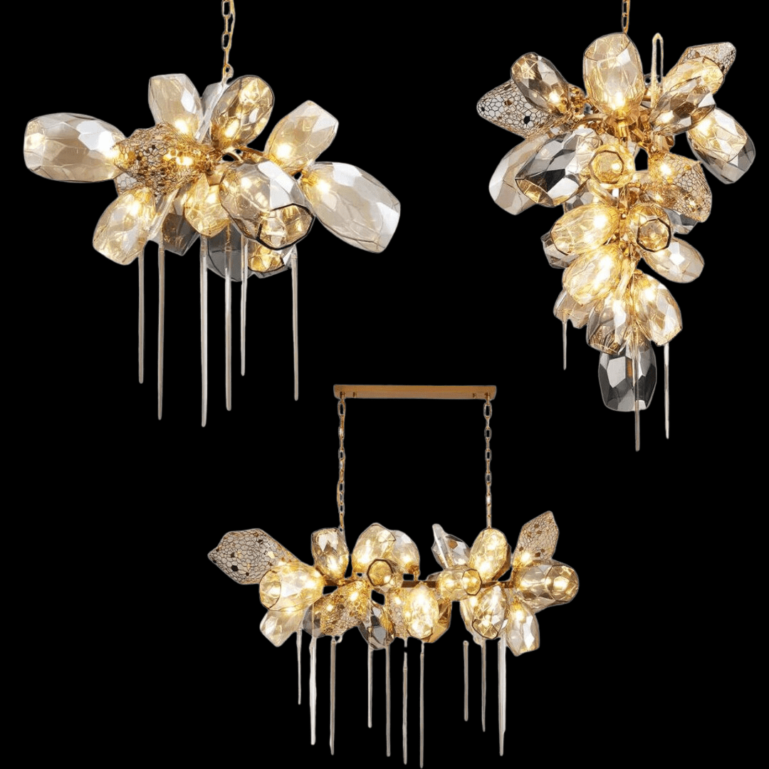 Modern Wine Glass Shape Chandelier Italian Light Luxury Light Fixture for Dining Room/Living Room - Zelno Lighting