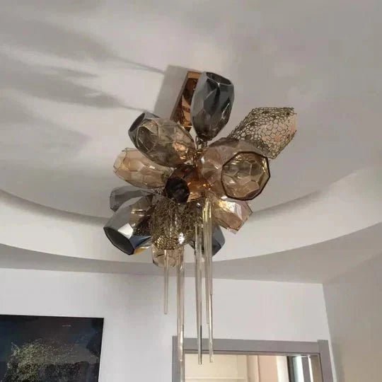 Modern Wine Glass Shape Chandelier Italian Light Luxury Light Fixture for Dining Room/Living Room - Zelno Lighting