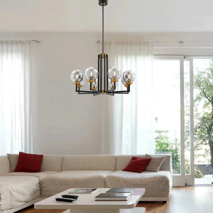 Monachopsis Large Gold & Black Chandelier - Zelno Lighting