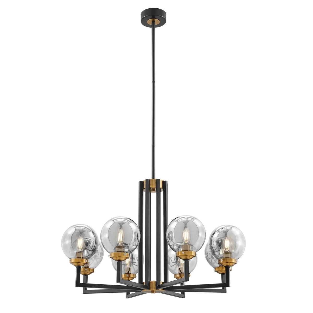 Monachopsis Large Gold & Black Chandelier - Zelno Lighting