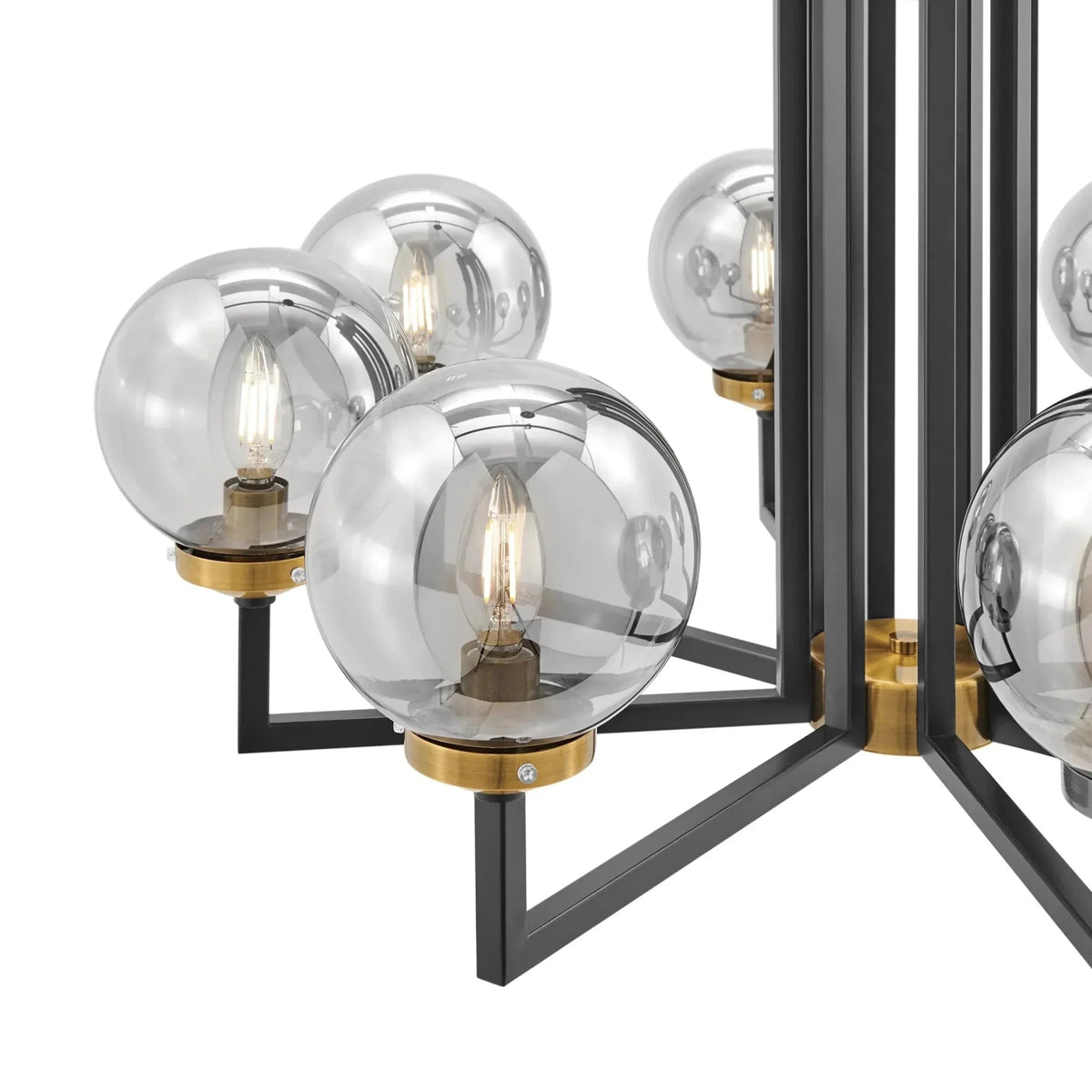 Monachopsis Large Gold & Black Chandelier - Zelno Lighting