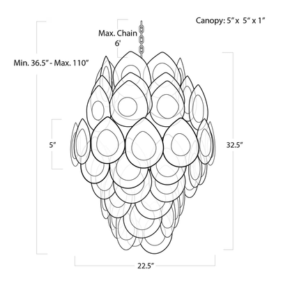 Montara Chandelier - Zelno Lighting