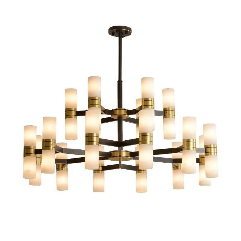 Moral Alabaster Round chandelier - Zelno Lighting
