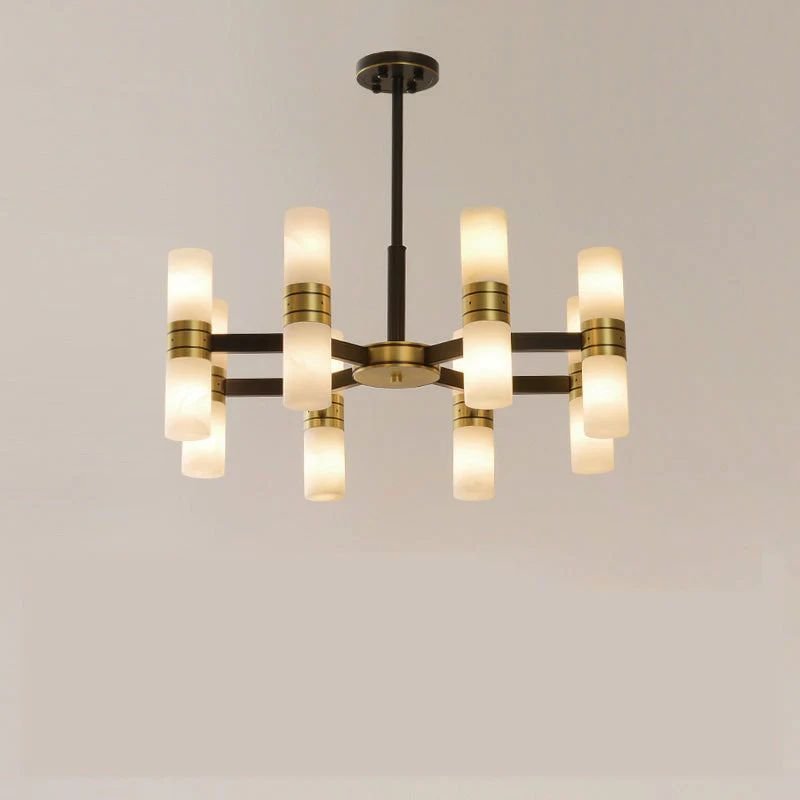 Moral Alabaster Round chandelier - Zelno Lighting