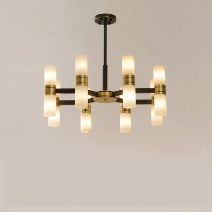 Moral Alabaster Round chandelier - Zelno Lighting