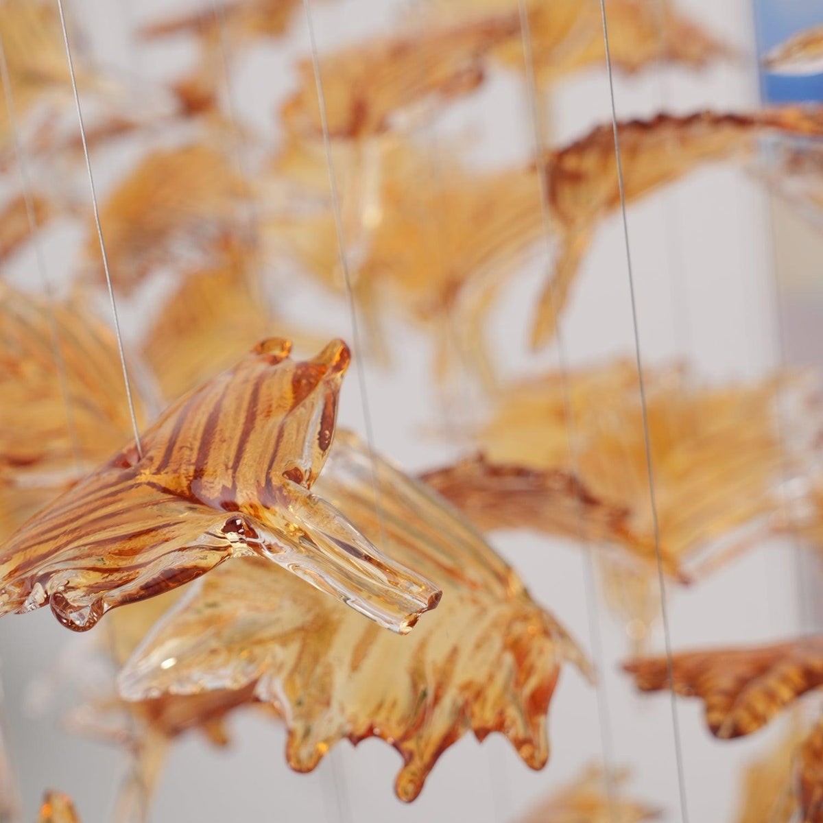 Multicolor Crystal Spiral Maple Leaf Chandelier - Zelno Lighting
