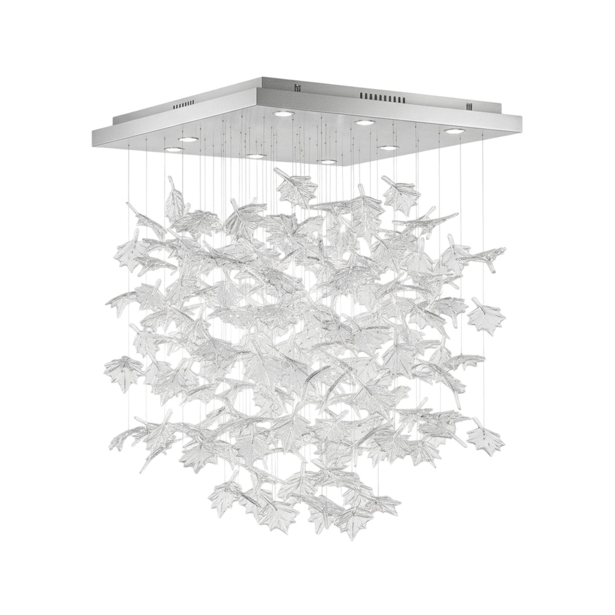 Multicolor Crystal Spiral Maple Leaf Chandelier - Zelno Lighting