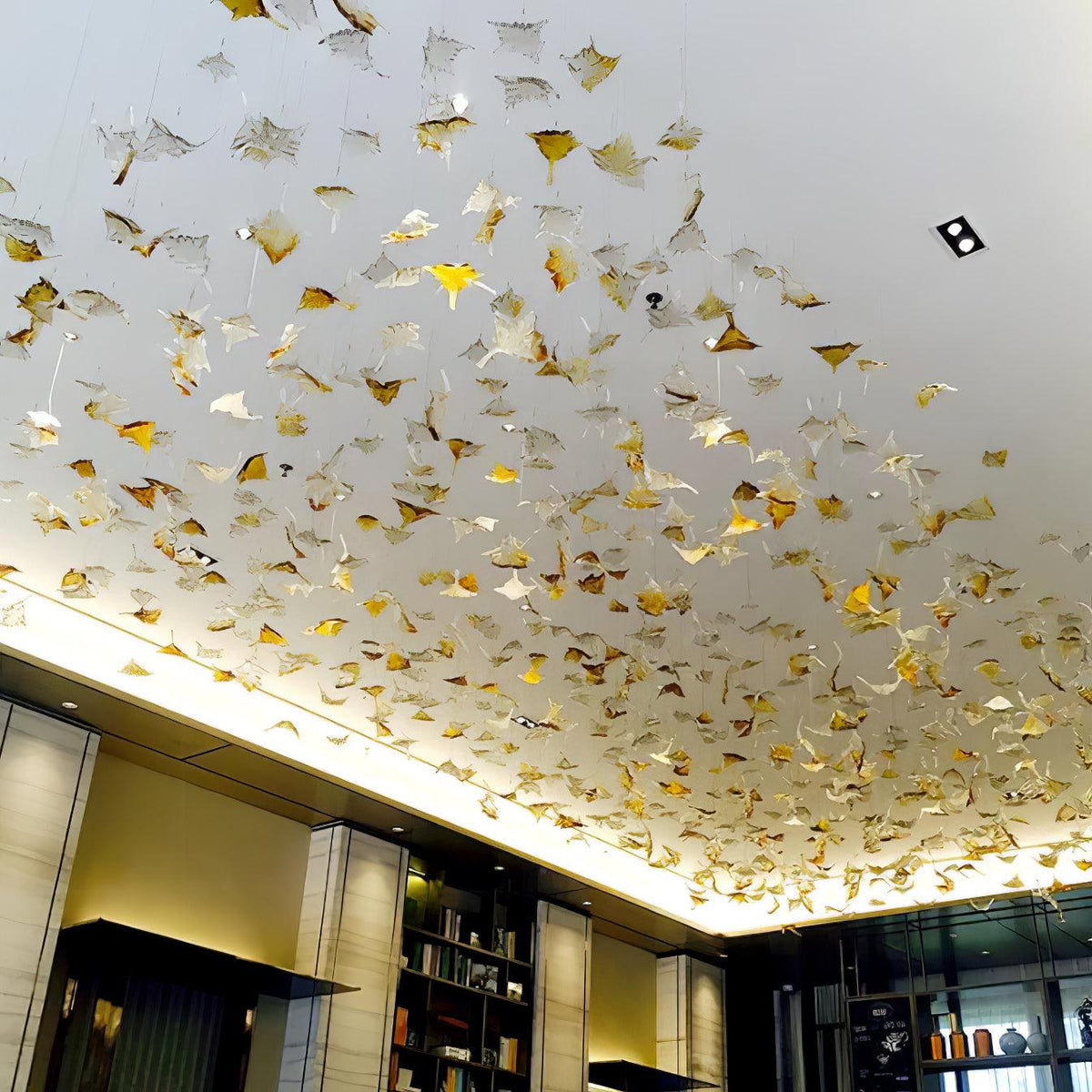 Multicolor Crystal Spiral Maple Leaf Chandelier - Zelno Lighting