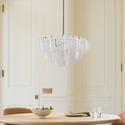 Murano Chandelier (22") White - Zelno