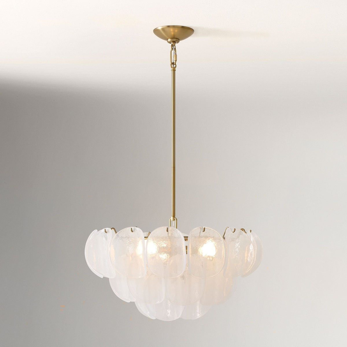 Murano Chandelier (22") White - Zelno