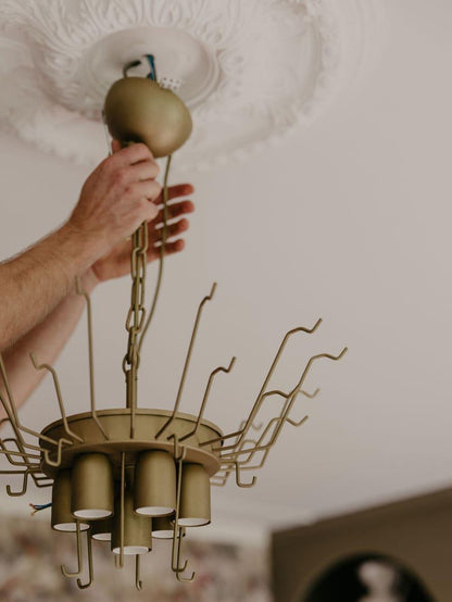 Murano Chandelier – 36 tubes – Alabaster white - Zelno Lighting