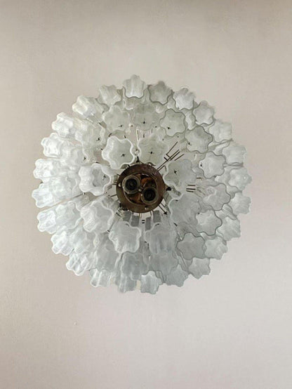 Murano Chandelier – 48 tubes – Alabaster White - Zelno Lighting