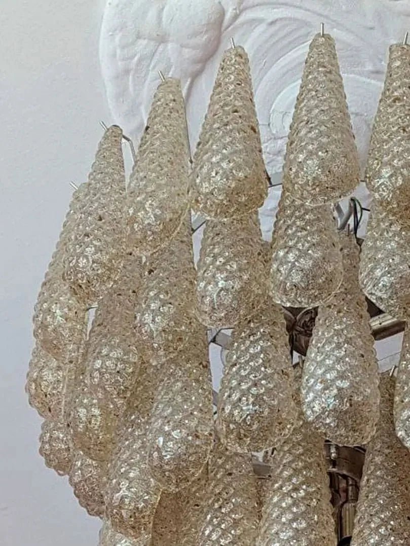 Murano Chandelier – Drop - Amber - Zelno Lighting