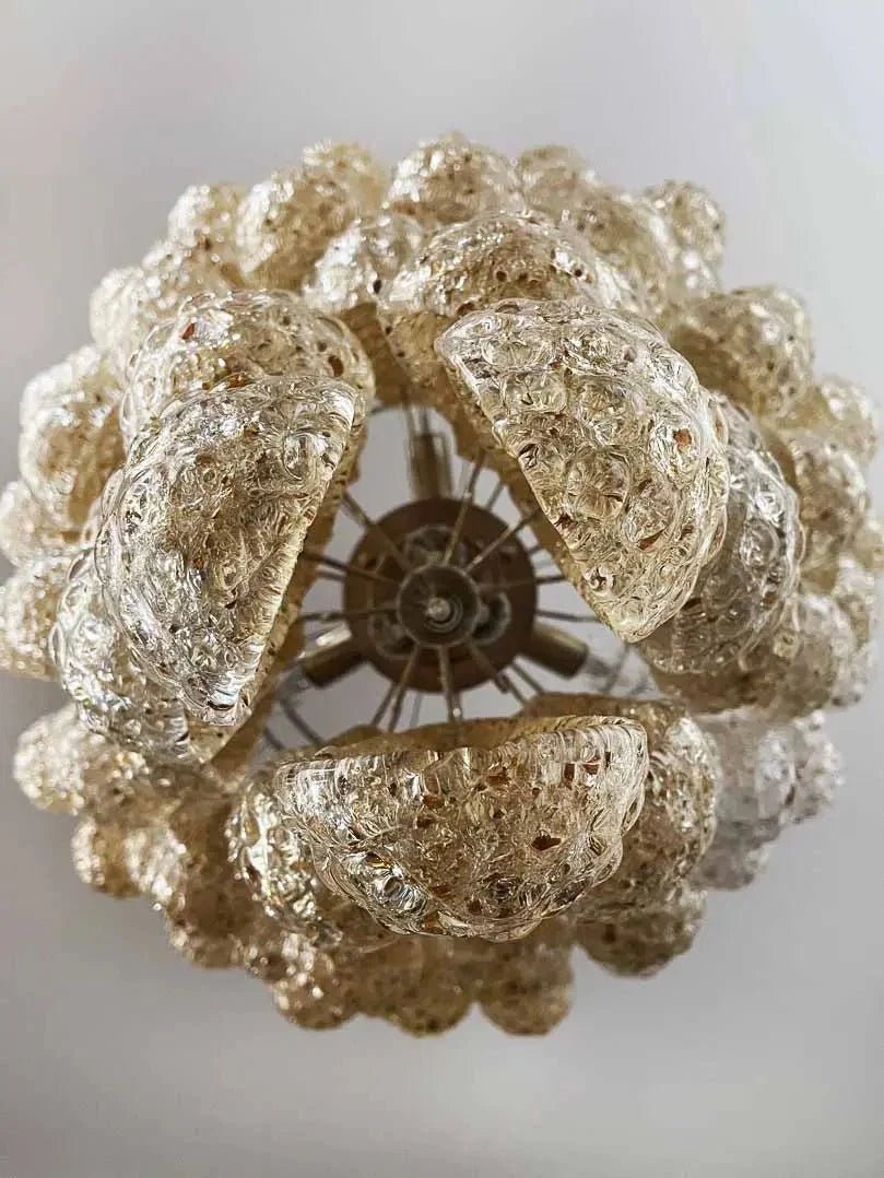 Murano Chandelier – Drop - Amber - Zelno Lighting