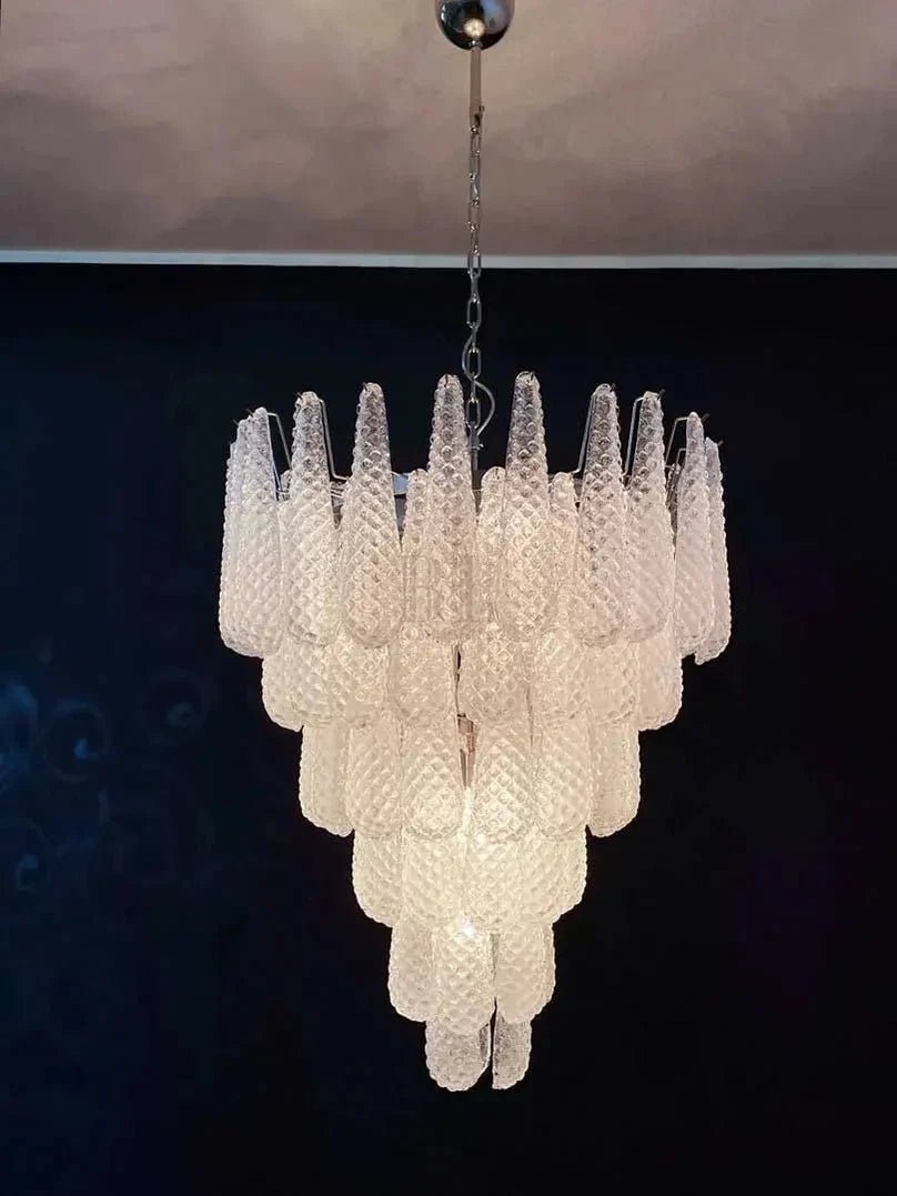 Murano Chandelier – Drop – Transparent - Zelno Lighting