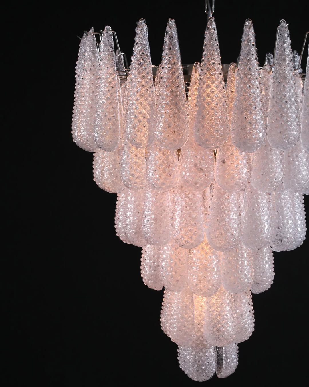 Murano Chandelier – Drop – Transparent - Zelno Lighting