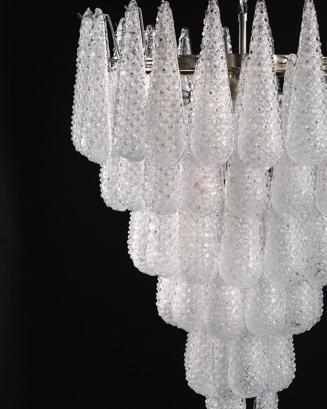 Murano Chandelier – Drop – Transparent - Zelno Lighting