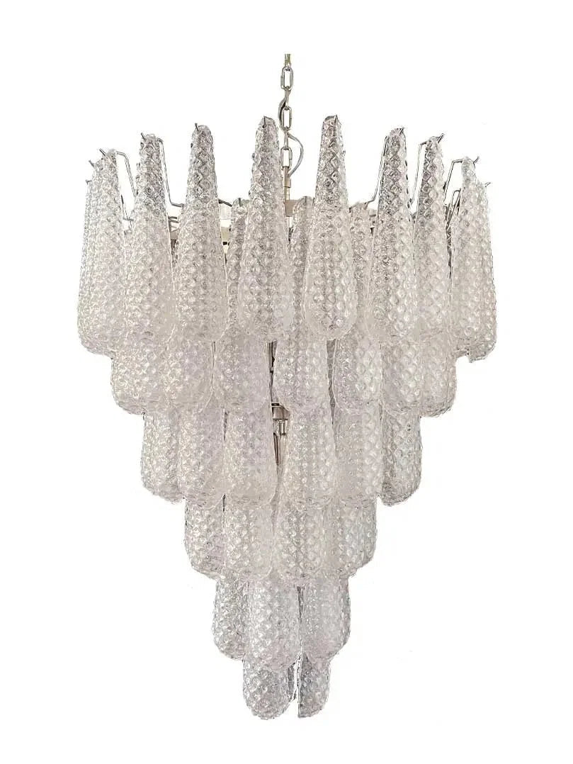 Murano Chandelier – Drop – Transparent - Zelno Lighting