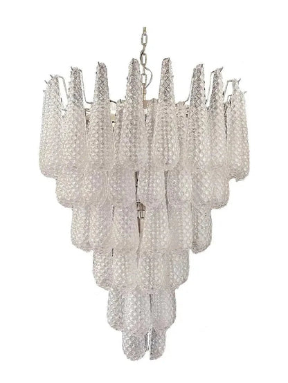 Murano Chandelier – Drop – Transparent - Zelno Lighting