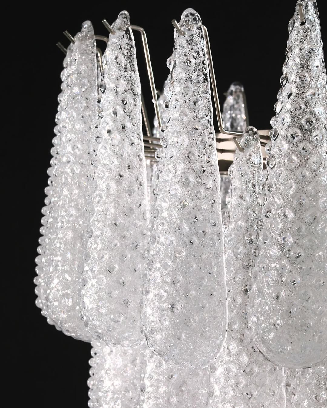 Murano Chandelier – Drop – Transparent - Zelno Lighting