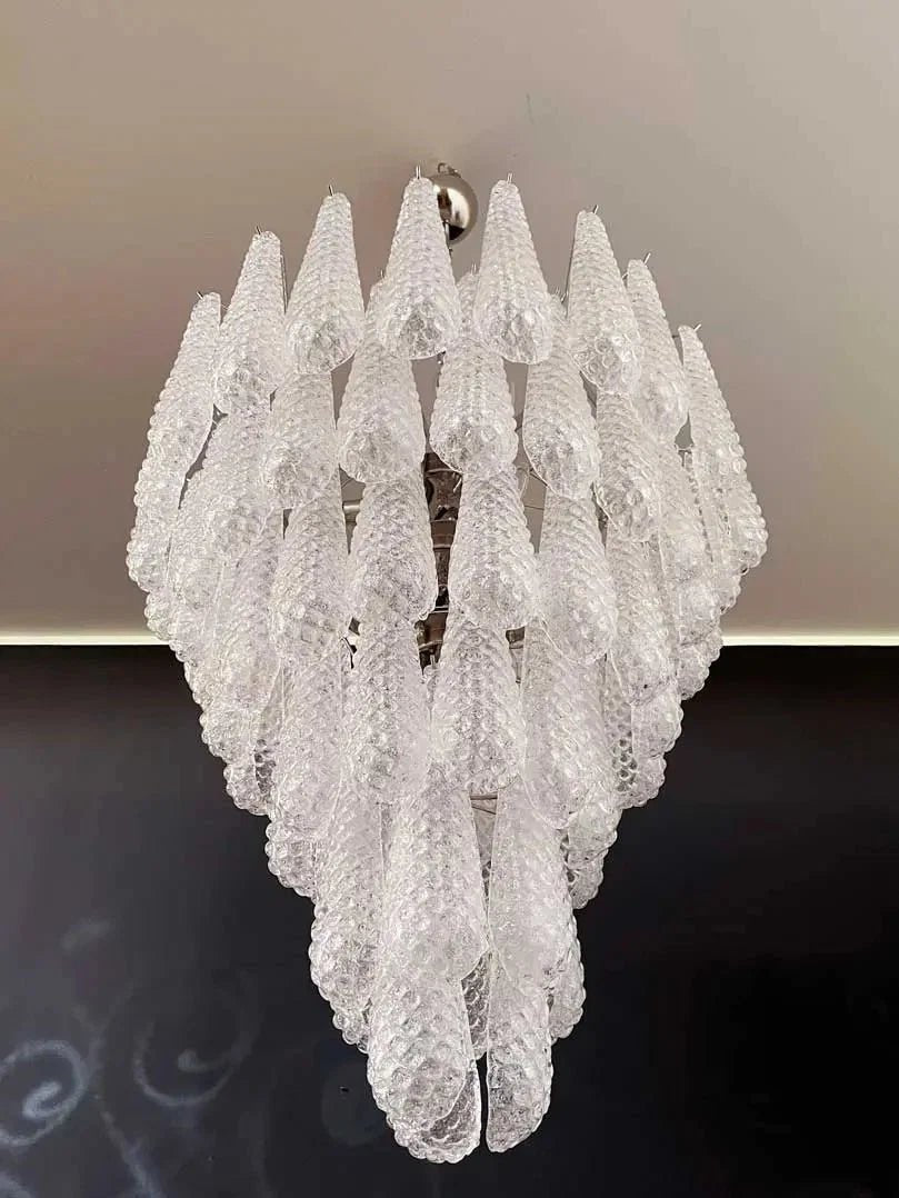 Murano Chandelier – Drop – Transparent - Zelno Lighting