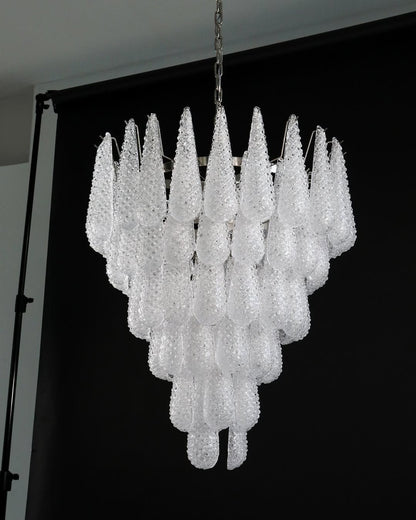 Murano Chandelier – Drop – Transparent - Zelno Lighting