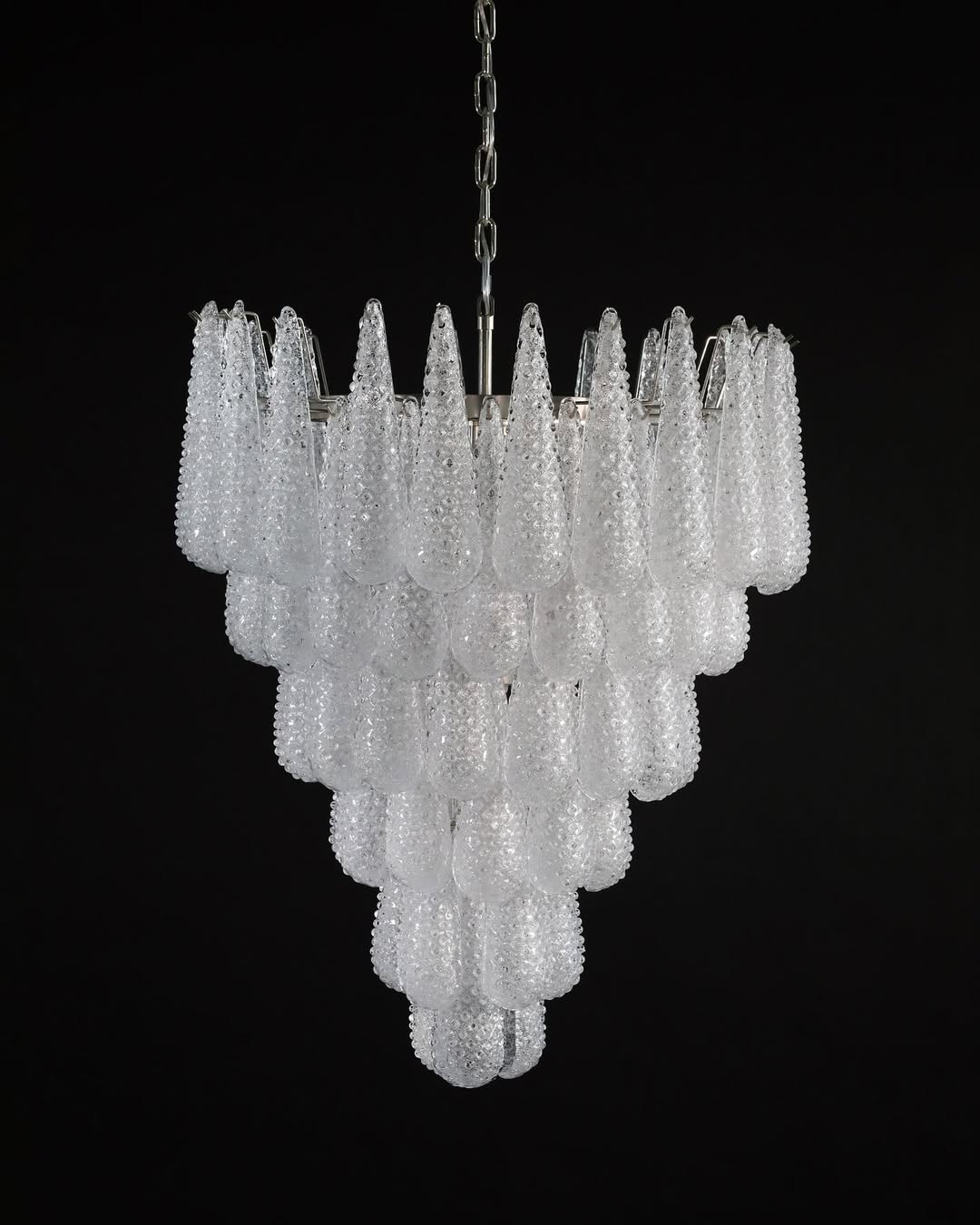 Murano Chandelier – Drop – Transparent - Zelno Lighting