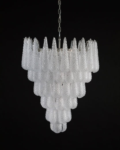Murano Chandelier – Drop – Transparent - Zelno Lighting