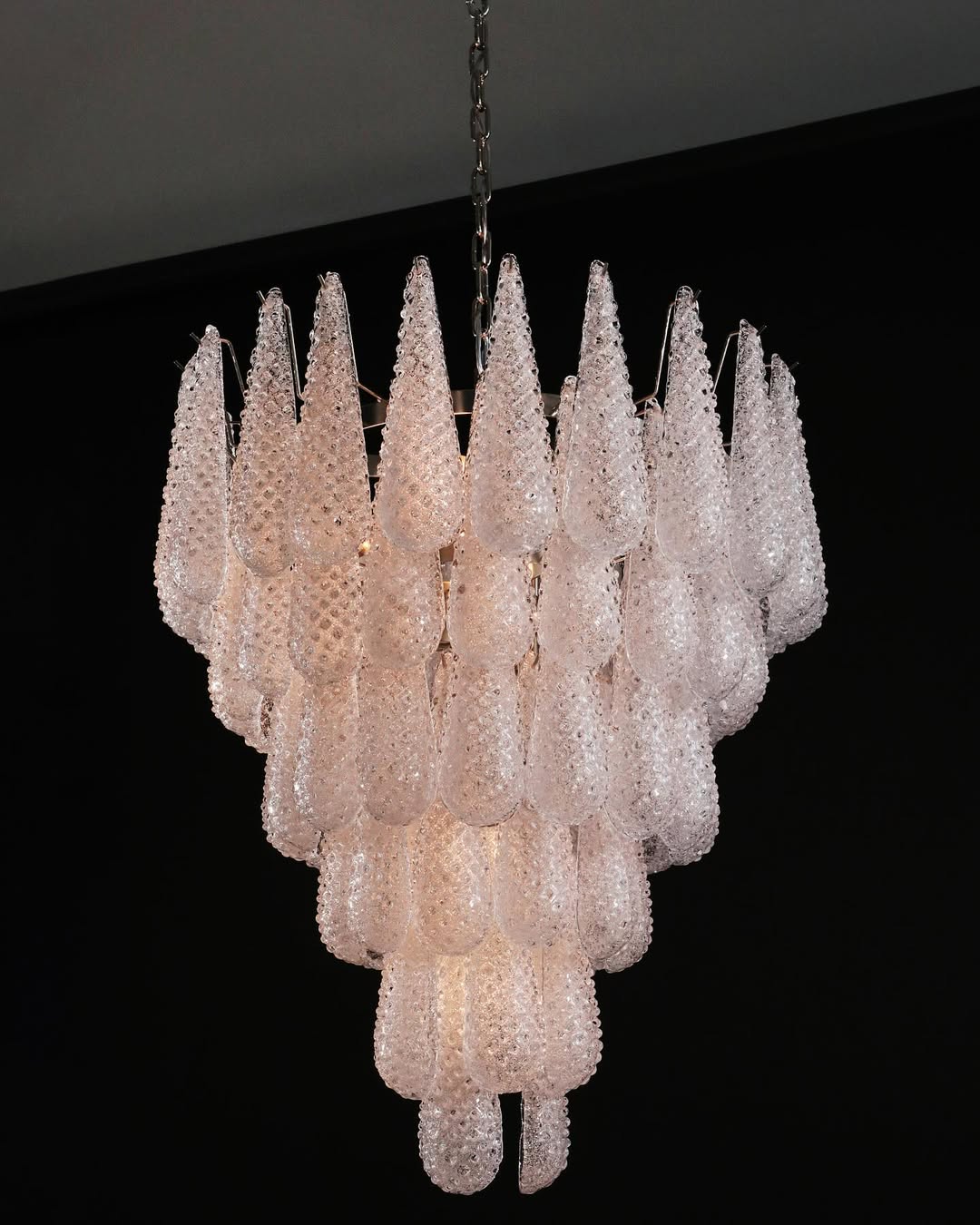 Murano Chandelier – Drop – Transparent - Zelno Lighting