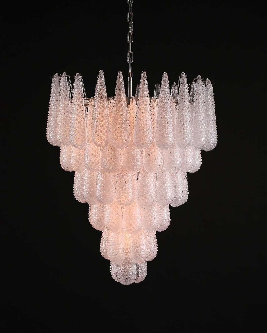 Murano Chandelier – Drop – Transparent - Zelno Lighting