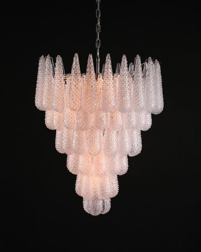 Murano Chandelier – Drop – Transparent - Zelno Lighting