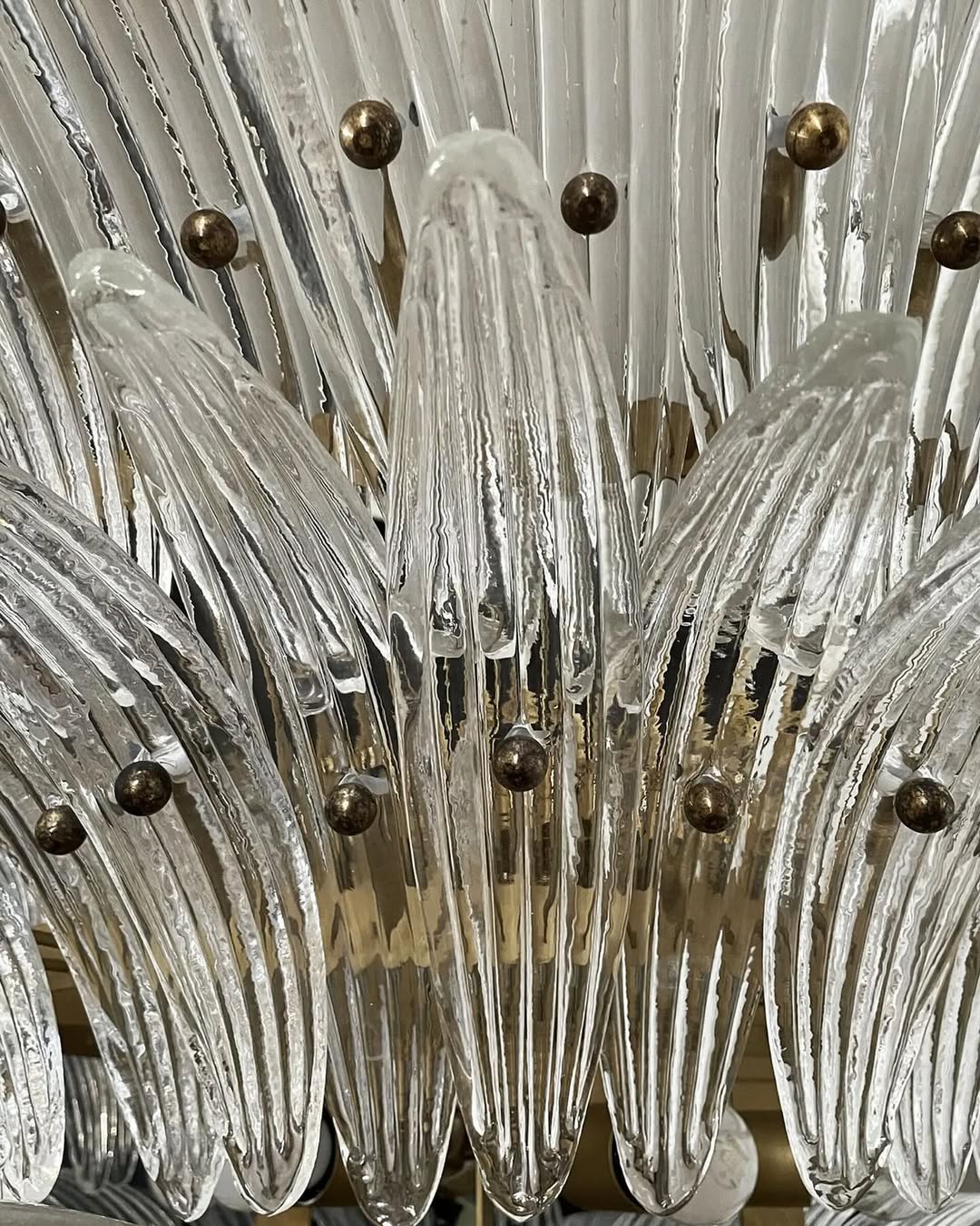 Murano Chandelier – Palmette– Smoked - Zelno Lighting