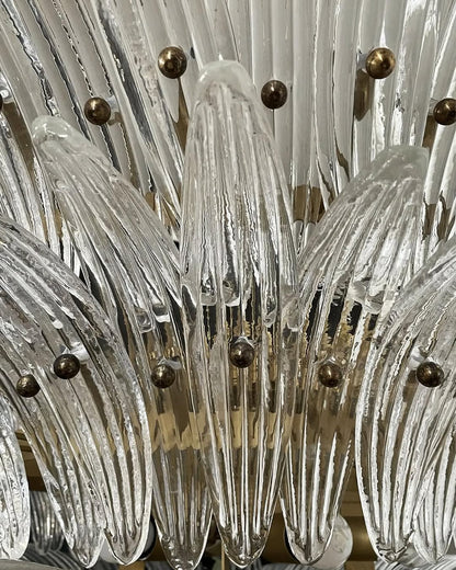 Murano Chandelier – Palmette– Smoked - Zelno Lighting