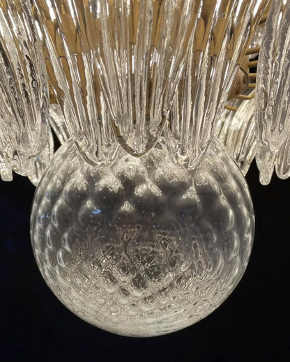 Murano Chandelier – Palmette– Smoked - Zelno Lighting