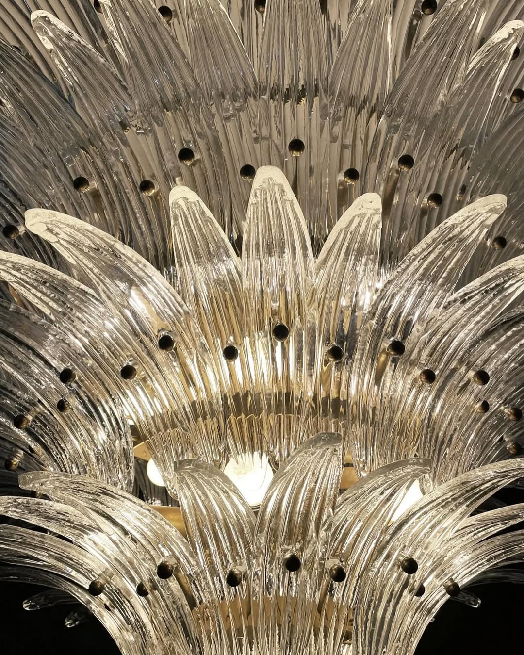 Murano Chandelier – Palmette– Smoked - Zelno Lighting