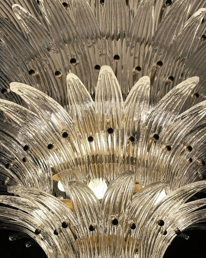 Murano Chandelier – Palmette– Smoked - Zelno Lighting
