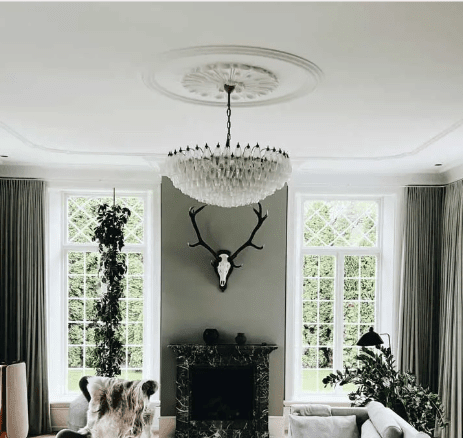 Murano Chandelier – Poliedri – 185 glass – White Alabaster - Zelno
