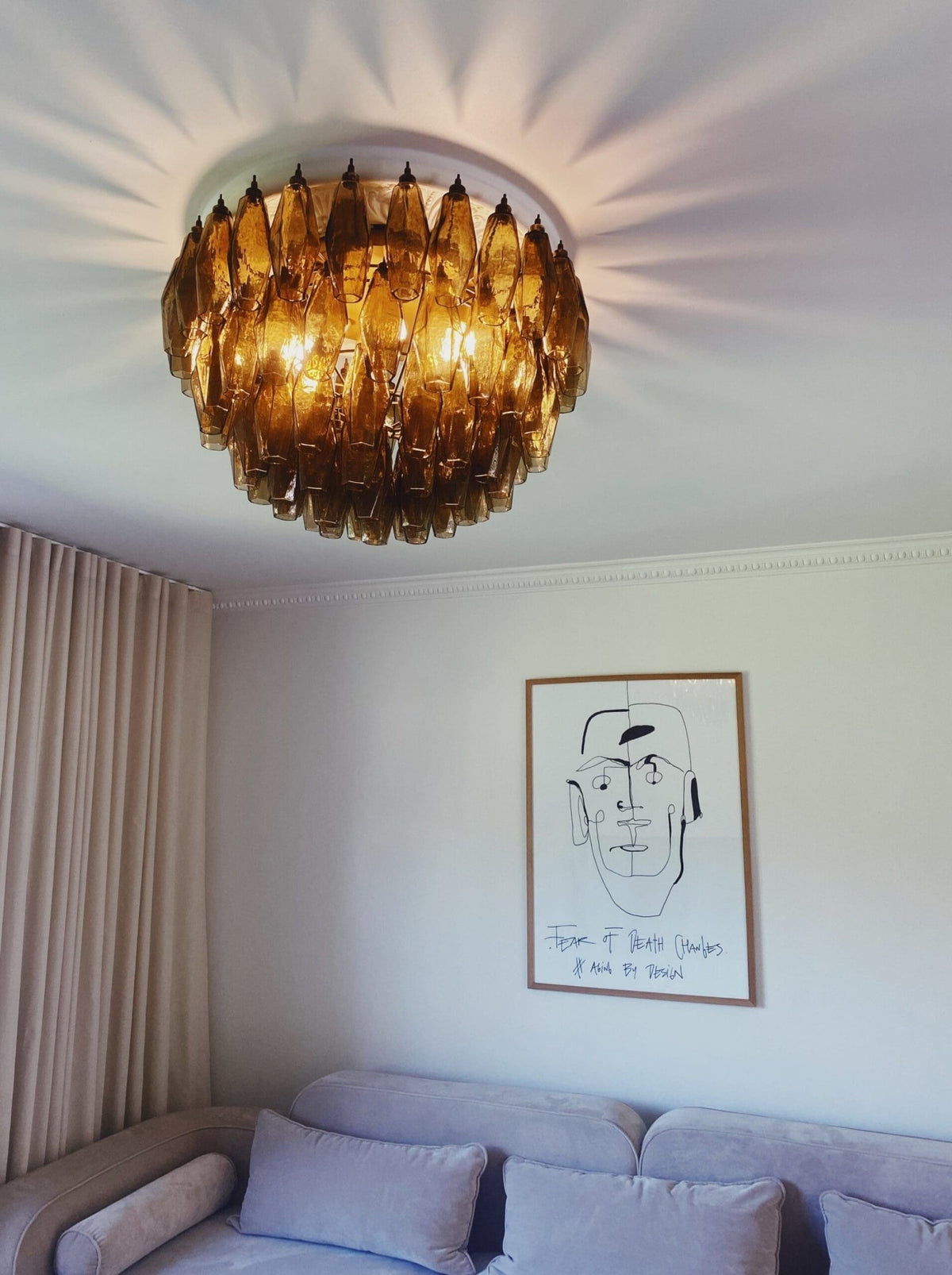 Murano Chandelier – Poliedri – 84 glasses - Zelno Lighting