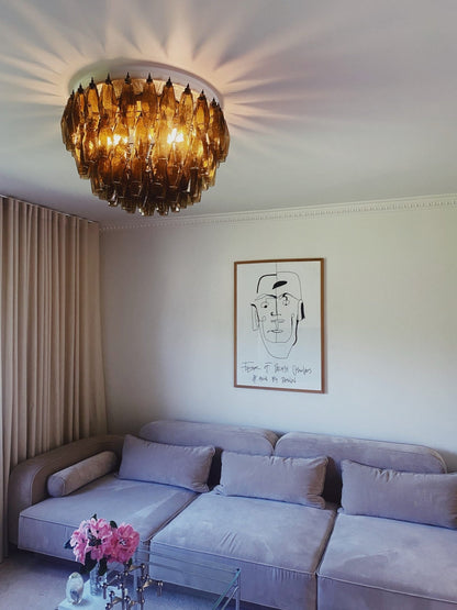 Murano Chandelier – Poliedri – 84 glasses - Zelno Lighting