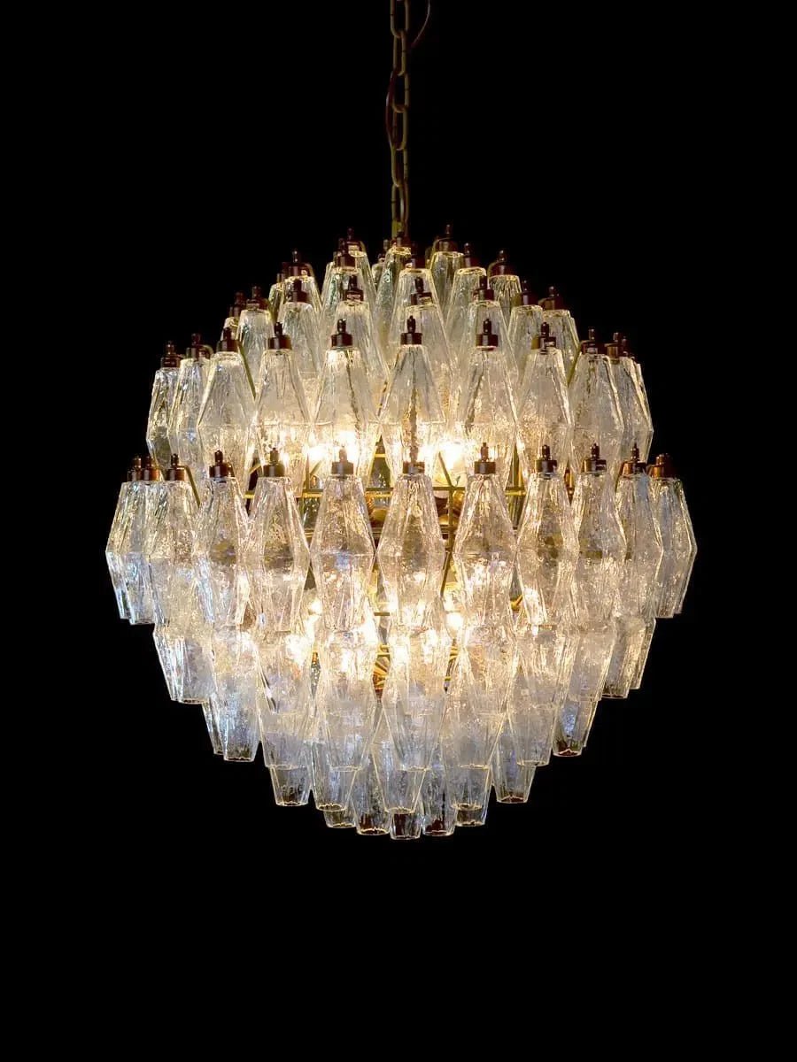 Murano Chandelier – Transparent - Zelno Lighting