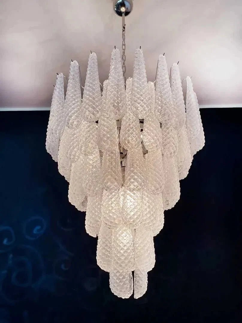 Murano Chandelier – Transparent - Zelno Lighting