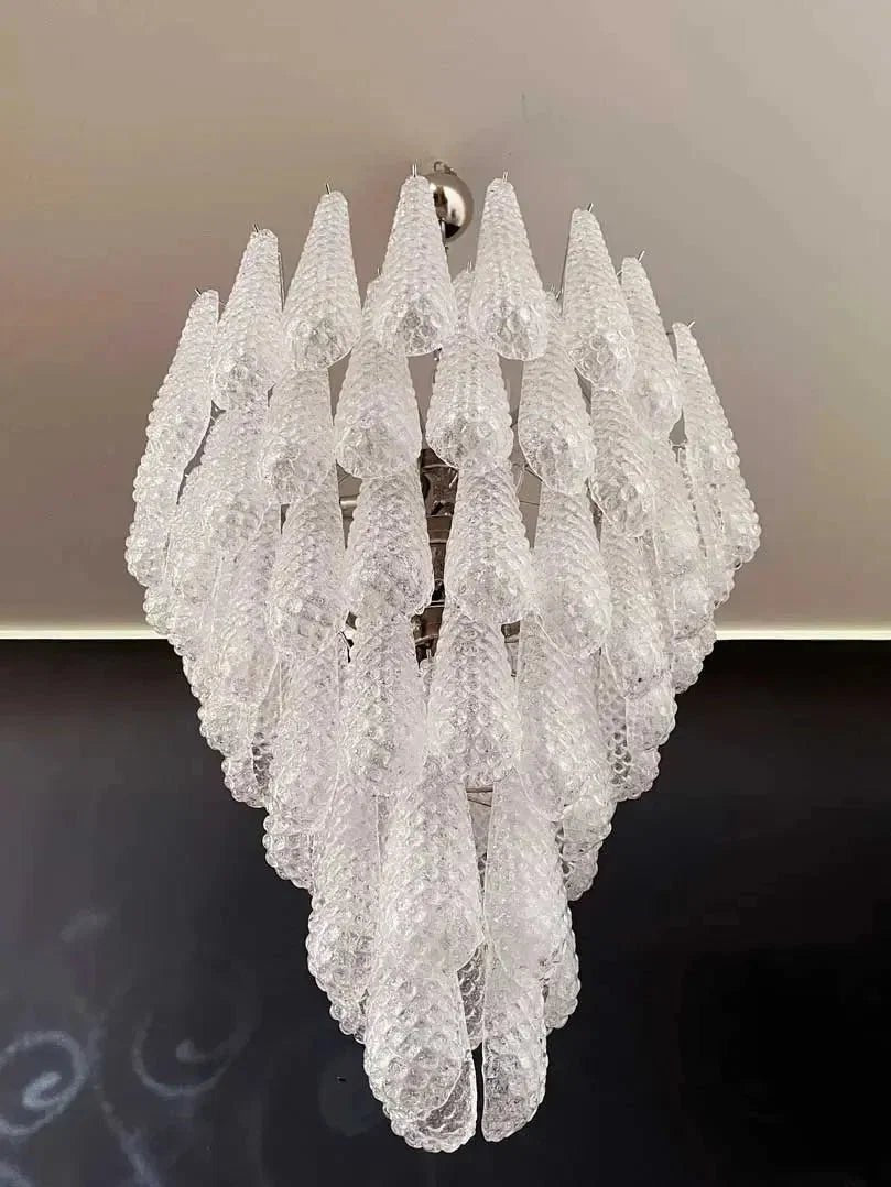 Murano Chandelier – Transparent - Zelno Lighting