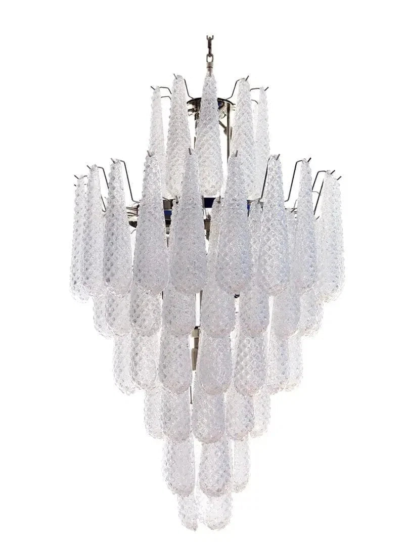 Murano Chandelier – Transparent - Zelno Lighting