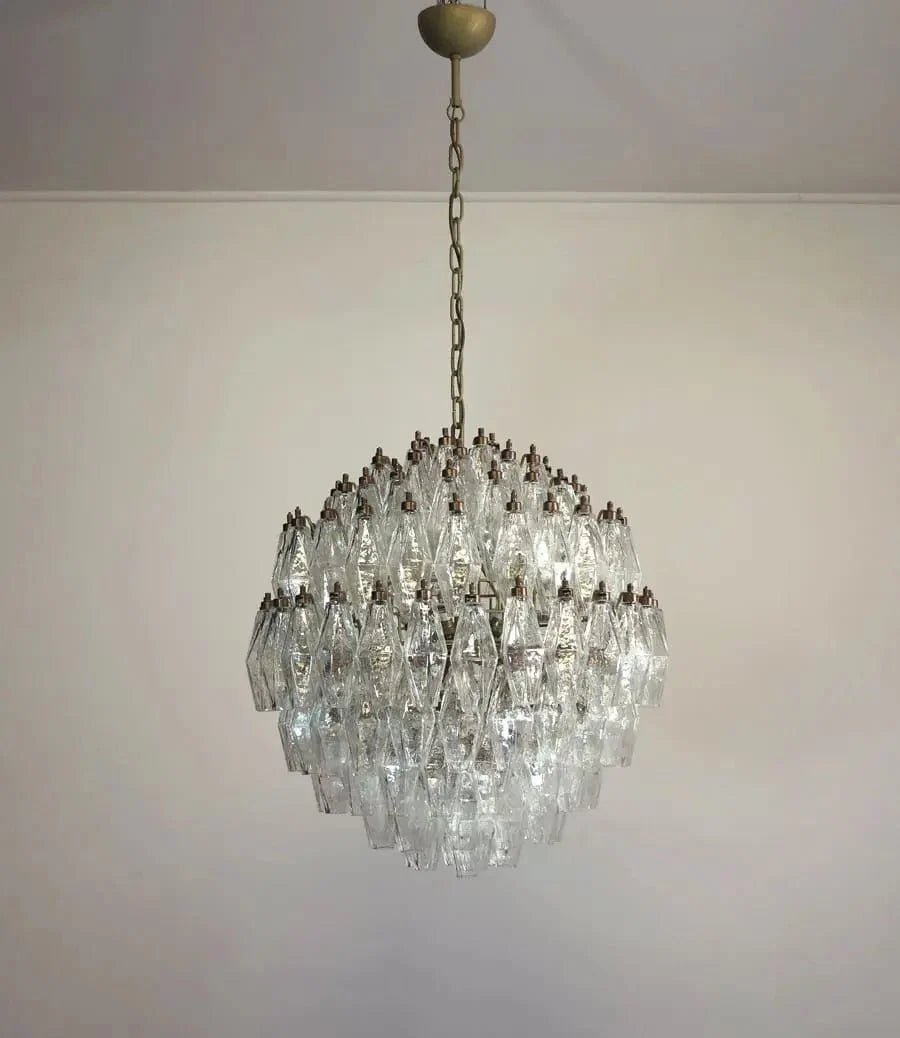 Murano Chandelier – Transparent - Zelno Lighting