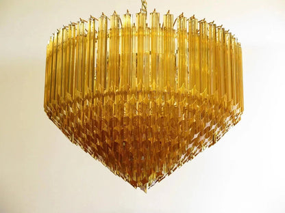 Murano Glass Chandelier – Amber - Zelno Lighting