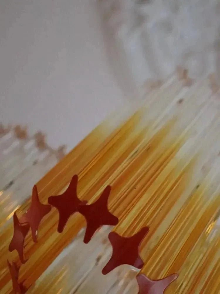 Murano Glass Chandelier – Amber - Zelno Lighting