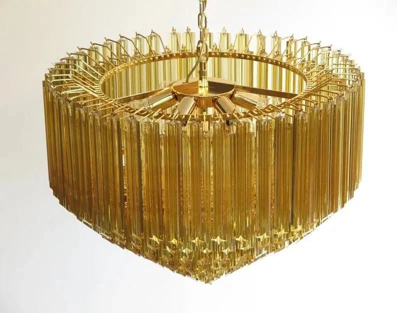 Murano Glass Chandelier – Amber - Zelno Lighting